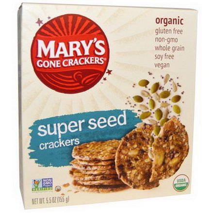Mary's Gone Crackers, Organic, Super Seed Crackers 155g