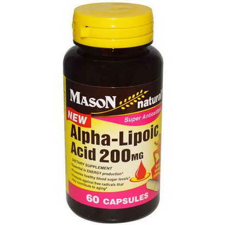 Mason Vitamins, Alpha-Lipoic Acid, 200mg, 60 Capsules