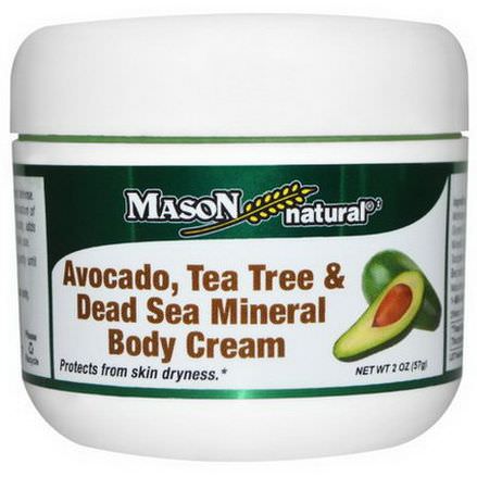 Mason Vitamins, Avocado, Tea Tree&Dead Sea Mineral Body Cream 57g