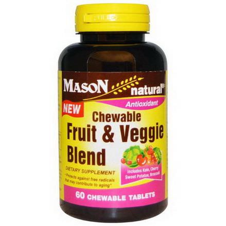Mason Vitamins, Chewable Fruit&Veggie Blend, 60 Chewable Tablets