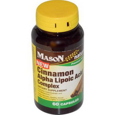 Mason Vitamins, Cinnamon Alpha Lipoic Acid Complex, 60 Capsules