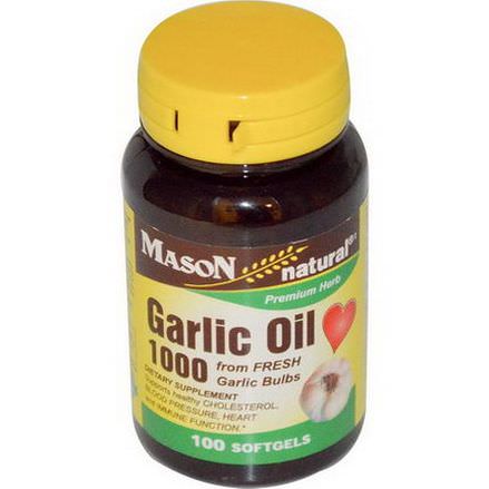 Mason Vitamins, Garlic Oil 1000, 100 Softgels