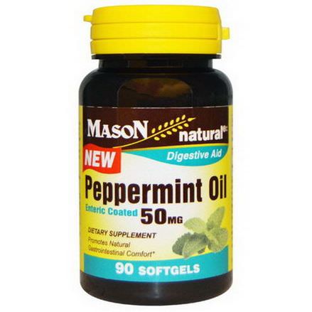 Mason Vitamins, Peppermint Oil, 50mg, 90 Softgels