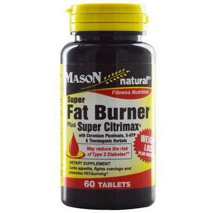 Mason Vitamins, Super Fat Burner Plus Super Citrimax, 60 Tablets