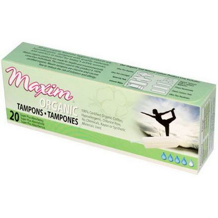 Maxim Hygiene Products, Organic Tampons, Super Plus Absorbency, 20 Tampons