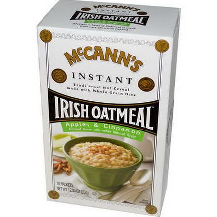 McCann's Irish Oatmeal, Instant Oatmeal, Apples&Cinnamon, 10 Packets, 35g Each