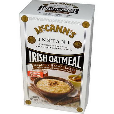 McCann's Irish Oatmeal, Instant Oatmeal, Maple&Brown Sugar, 10 Packets, 43g Each