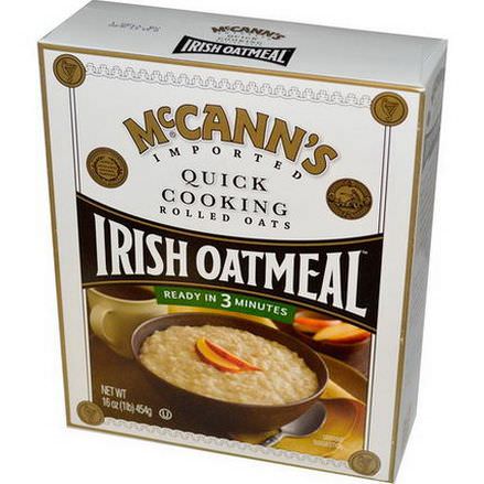 McCann's Irish Oatmeal, Quick Cooking, Rolled Oats 454g