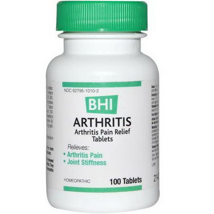 MediNatura, BHI, Arthritis, 100 Tablets