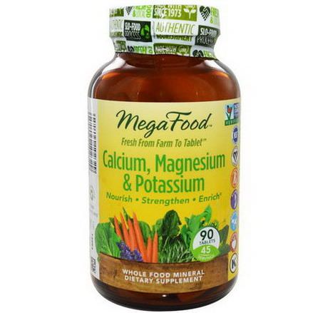 MegaFood, Calcium, Magnesium&Potassium, 90 Tablets