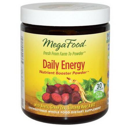 MegaFood, Daily Energy Nutrient Booster Powder, 30 Servings 52.5g
