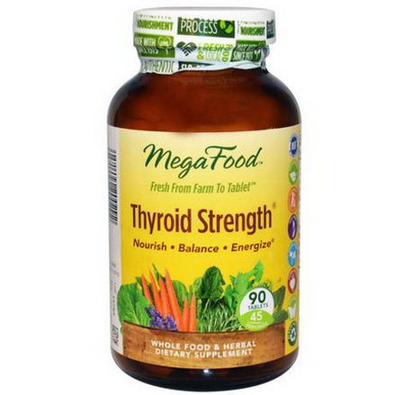 MegaFood, Thyroid Strength, 90 Tablets