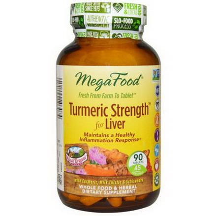 MegaFood, Turmeric Strength, for Liver, 90 Tablets