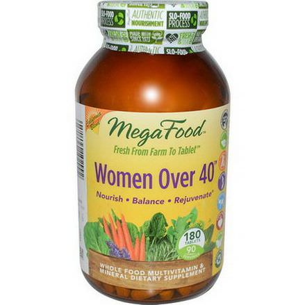 MegaFood, Women Over 40, Whole Food Multivitamin&Mineral, 180 Tablets