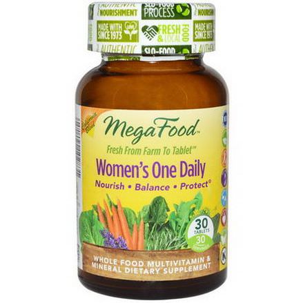 MegaFood, Women's One Daily, Whole Food Multivitamin&Mineral, 30 Tablets