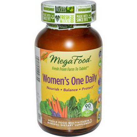MegaFood, Women's One Daily, Whole Food Multivitamin&Mineral, 90 Tablets
