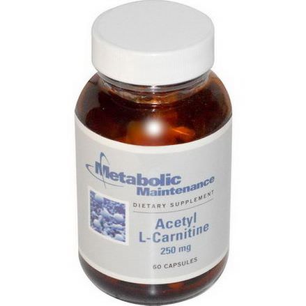 Metabolic Maintenance, Acetyl L-Carnitine, 250mg, 60 Capsules