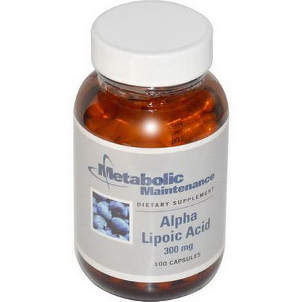 Metabolic Maintenance, Alpha Lipoic Acid, 300mg, 100 Capsules