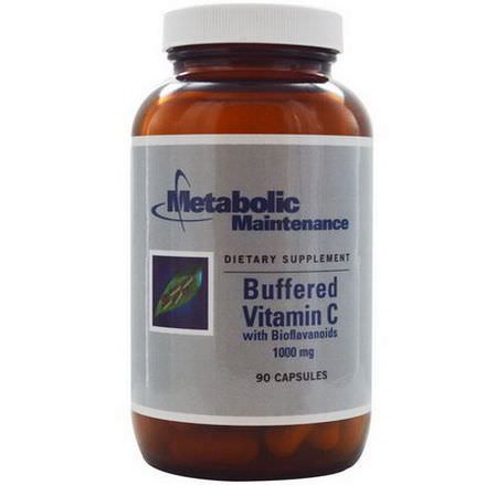 Metabolic Maintenance, Buffered Vitamin C with Bioflavonoids, 1000mg, 90 Capsules