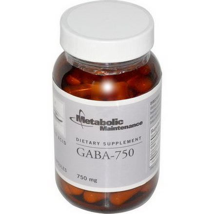 Metabolic Maintenance, GABA-750, 750mg, 60 Capsules