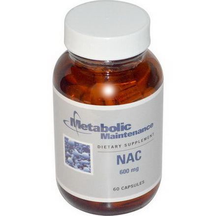 Metabolic Maintenance, NAC, 600mg, 60 Capsules