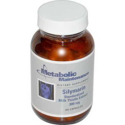 Metabolic Maintenance, Silymarin, Standardized Milk Thistle Extract, 300mg, 60 Capsules