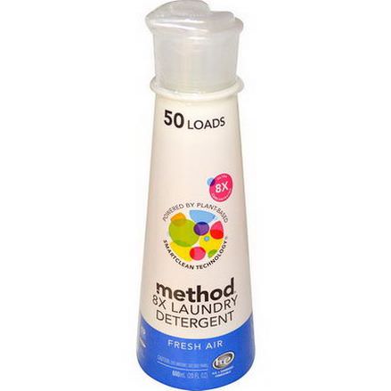 Method, 8X Laundry Detergent, Fresh Air 600ml