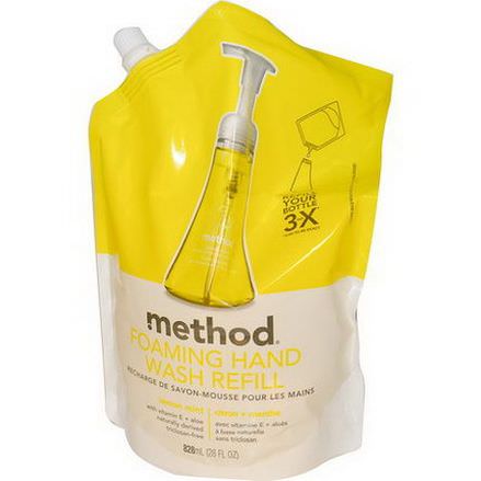 Method, Foaming Hand Wash Refill, Lemon Mint 828ml