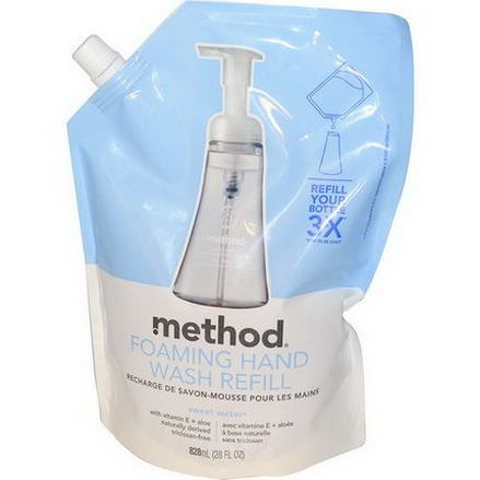 Method, Foaming Hand Wash Refill, Sweet Water 828ml