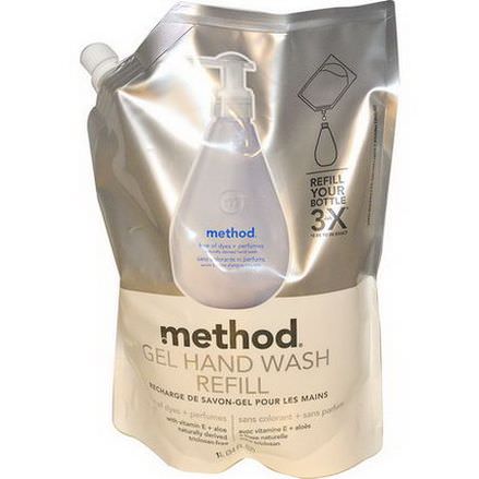Method, Gel Hand Wash Refill, Free of Dyes Perfumes 1 l