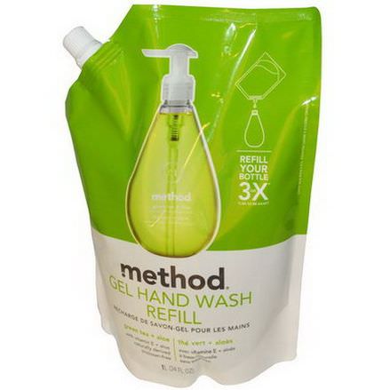 Method, Gel Hand Wash Refill, Green Tea Aloe 1 L