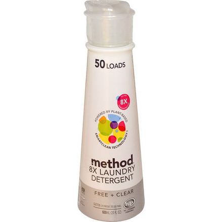 Method, Laundry Detergent, 50 Loads, Free Clear 600ml