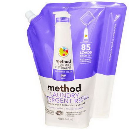 Method, Laundry Detergent Refill, Lavender Cedar, 85 Loads 1020ml