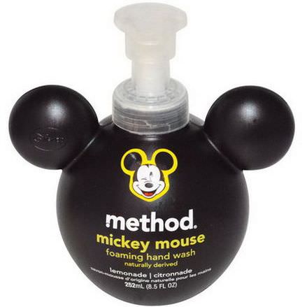 Method, Mickey Mouse Foaming Hand Wash, Lemonade 252ml