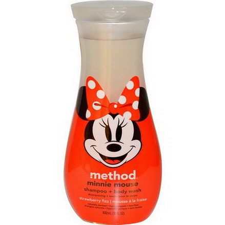 Method, Minnie Mouse Shampoo Body Wash, Strawberry Fizz 532ml