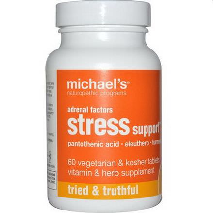 Michael's Naturopathic, Adrenal Factors, Stress Support, 60 Veggie Tabs