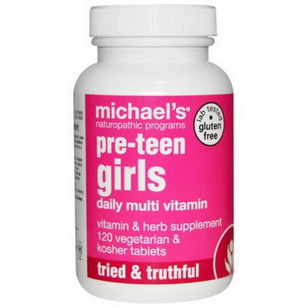 Michael's Naturopathic, Pre-Teen Girls Daily Multi Vitamin, 120 Veggie Tablets