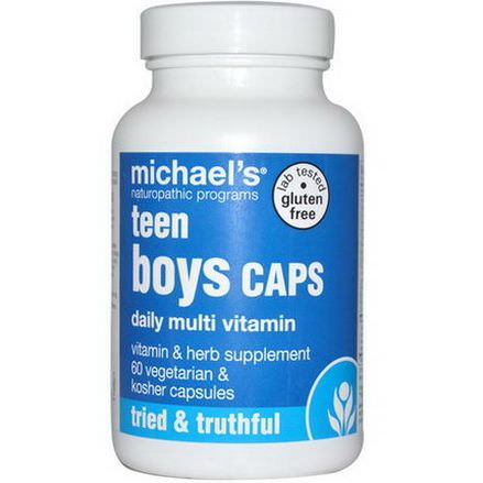 Michael's Naturopathic, Teen Boys Caps, Daily Multi-Vitamin, 60 Veggie Caps
