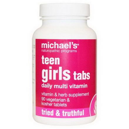 Michael's Naturopathic, Teen Girls Tabs, Daily Multi Vitamin, 90 Veggie Tabs