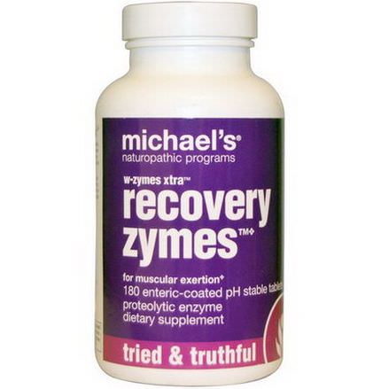 Michael's Naturopathic, W-Zymes Xtra, Recovery Zymes, 180 Enteric-Coated Tablets