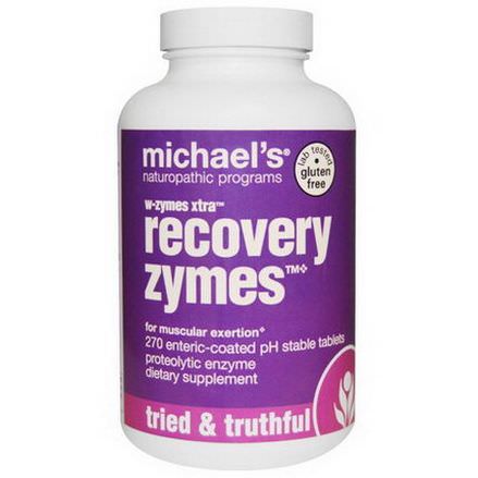 Michael's Naturopathic, W-Zymes Xtra, Recovery Zymes, 270 Enteric-Coated pH Stable Tablets