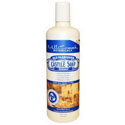Mill Creek, Old Fashioned Pure Castile Soap, Peppermint 473ml