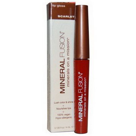 Mineral Fusion, Lip Gloss, Scarlet 4ml