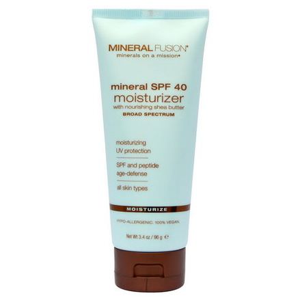 Mineral Fusion, Mineral SPF 40 Moisturizer, Moisturize, For All Skin Types 96g