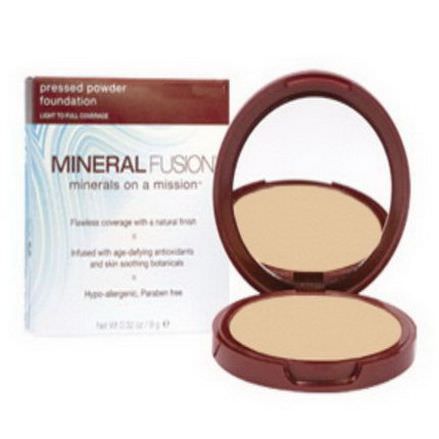 Mineral Fusion, Pressed Powder Foundation, Olive1, Light to Full Coverage 9g
