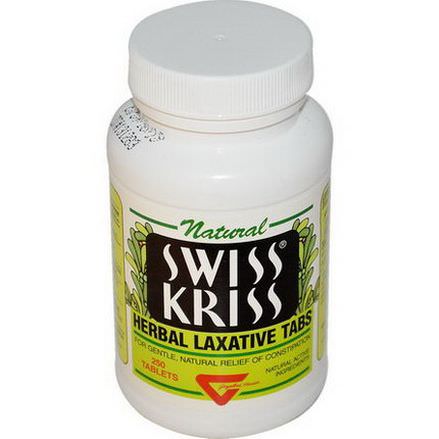 Modern Products, Swiss Kriss, Herbal Laxative Tabs, 250 Tablets