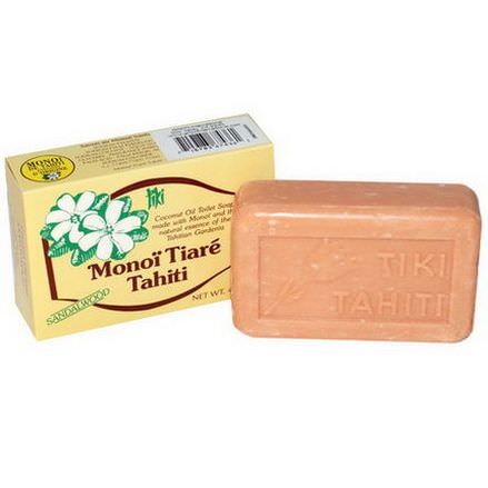 Monoi Tiare Tahiti, Coconut Oil Soap, Sandalwood Scented 130g