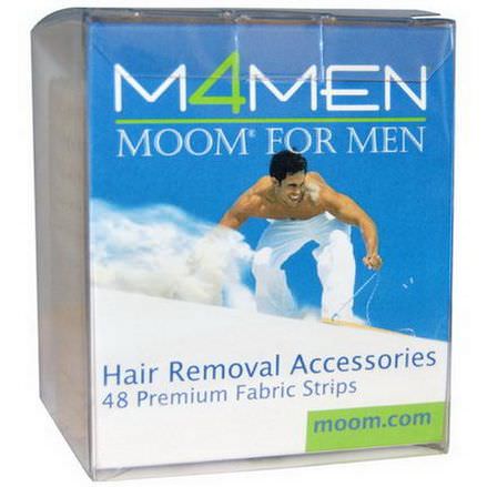 Moom, M4Men, Hair Removal Accessories, 48 Premium Fabric Strips