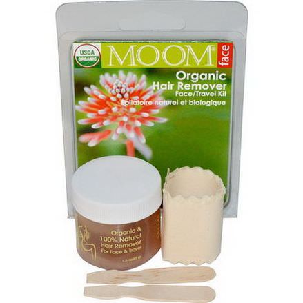 Moom, Organic Hair Remover Face/Travel Kit, 1 Kit