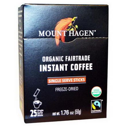 Mount Hagen, Organic Fairtrade Instant Coffee, 25 Packets 50g
